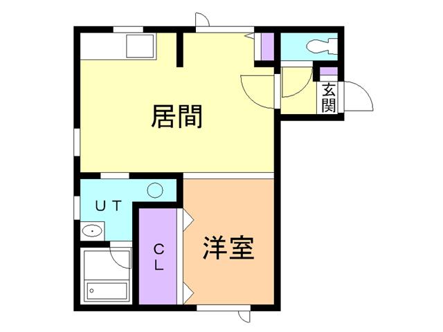 ヴィラ・ジェルマーニ(1LDK/3階)の間取り写真