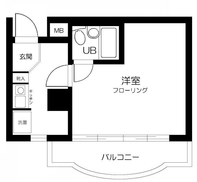 ライオンズマンション上石神井第2(1K/2階)の間取り写真