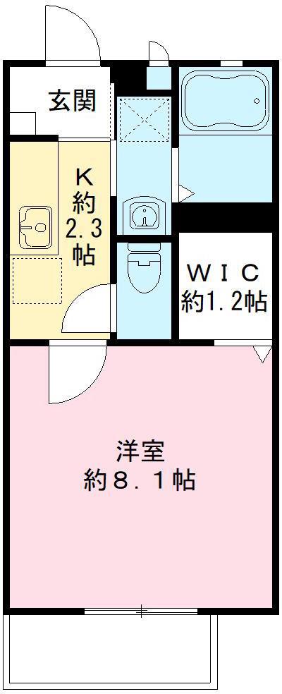 パストラル御茶園(1K/2階)の間取り写真
