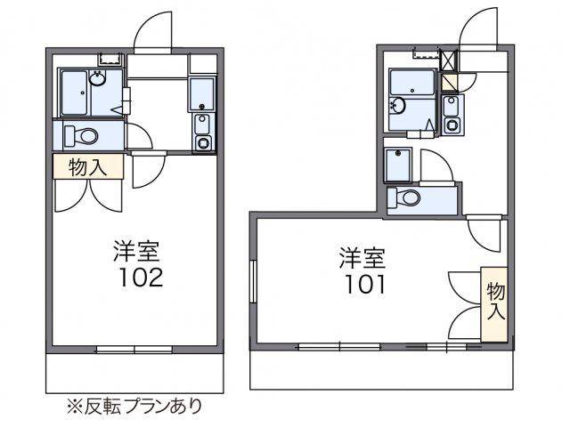レオパレス紀峰第2(1K/2階)の間取り写真
