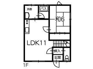 ひまわり館III(4LDK/1階)の間取り写真