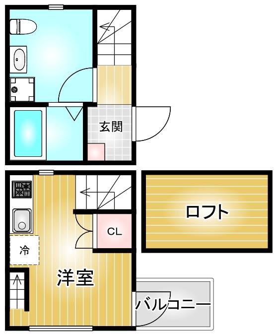ARMYI(ワンルーム/1階)の間取り写真