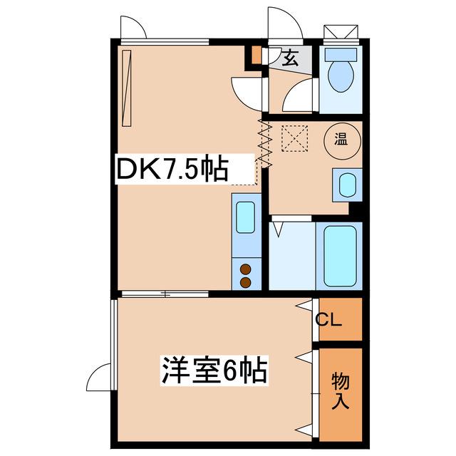 DREAM(1DK/2階)の間取り写真