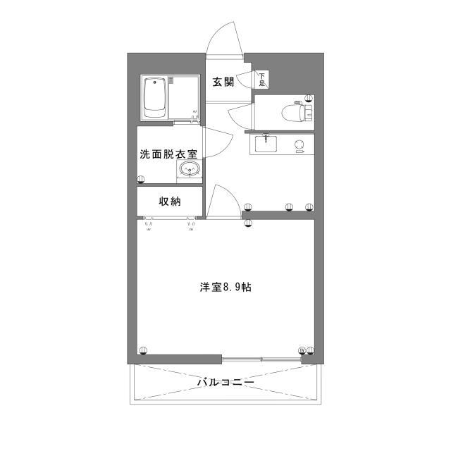 メゾンドプランタン(1K/1階)の間取り写真