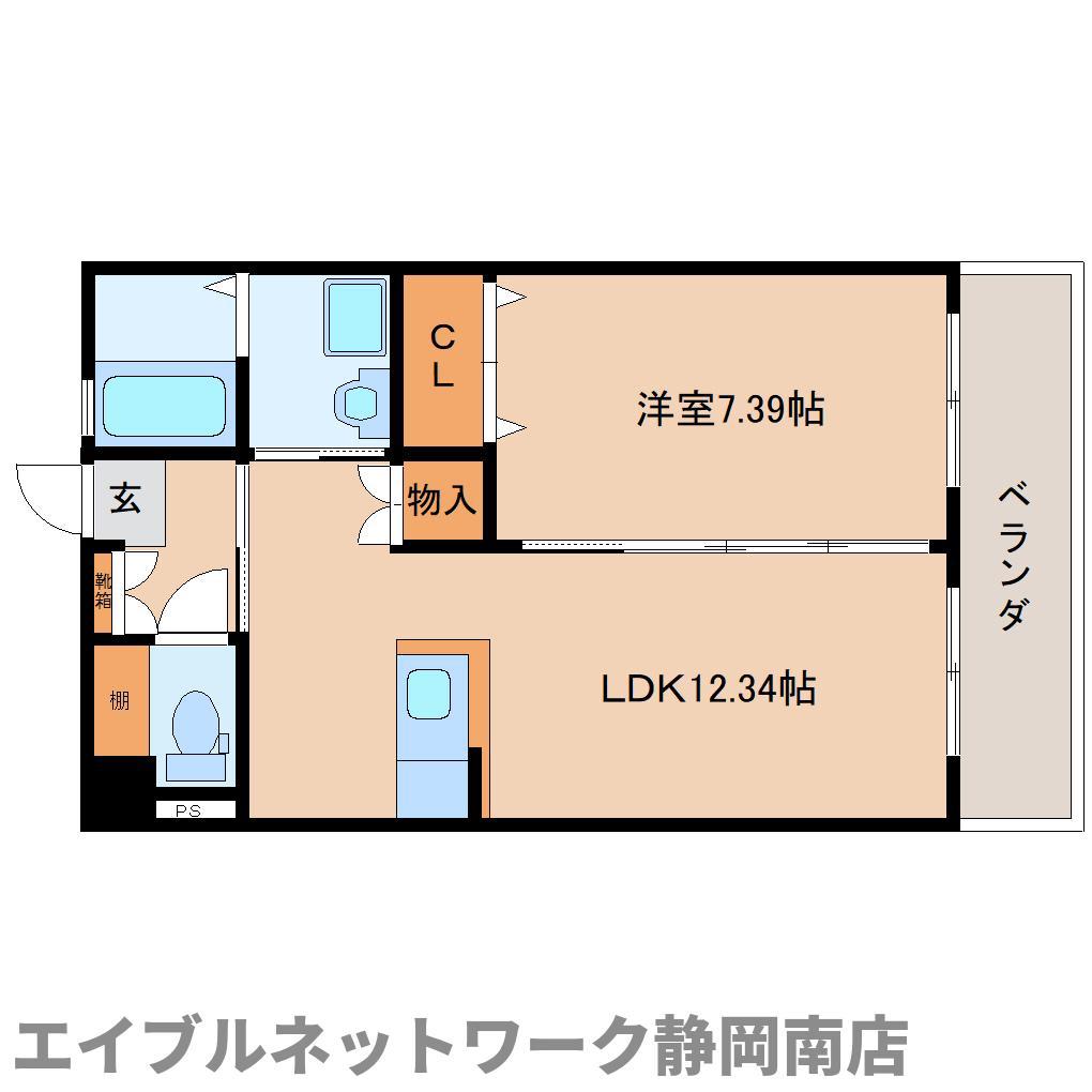 グランストーク西島(1LDK/2階)の間取り写真