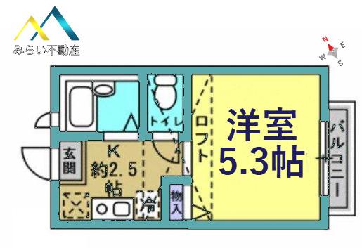 グレイスメゾン横浜南(1K/1階)の間取り写真