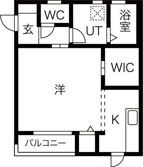 メゾンリビエール(1K/2階)の間取り写真