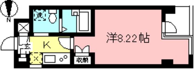 NS COURT 139(1K/2階)の間取り写真