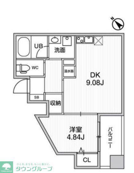 ドゥーエ東高円寺(1LDK/8階)の間取り写真