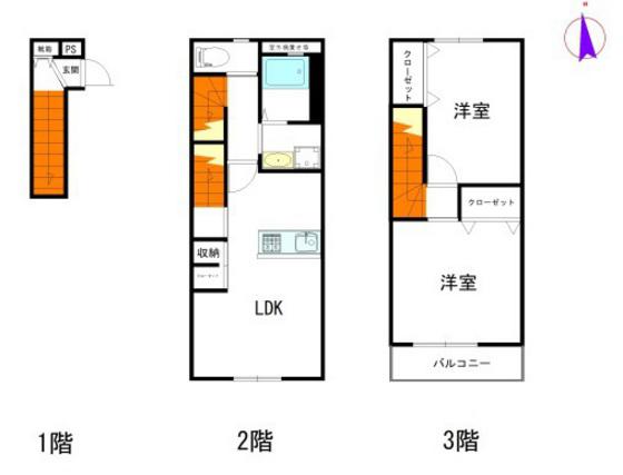 メゾンNN(2LDK/1階)の間取り写真