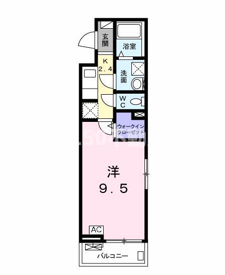 ガーデン清住(1K/3階)の間取り写真
