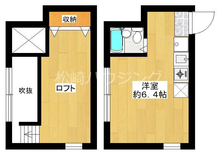 アミューズ上落合(ワンルーム/1階)の間取り写真