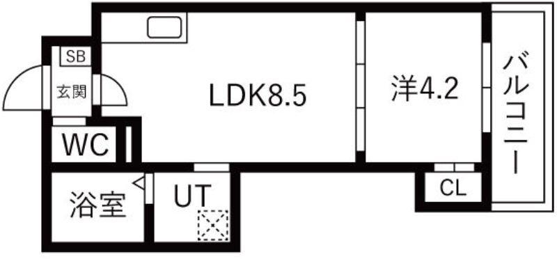 AXIA CITY 兵庫(1LDK/1階)の間取り写真