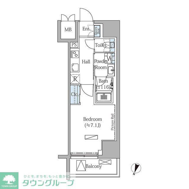 モディア文京目白台(1K/3階)の間取り写真