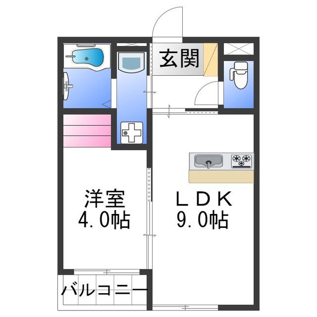 イニージア桜台(1LDK/1階)の間取り写真