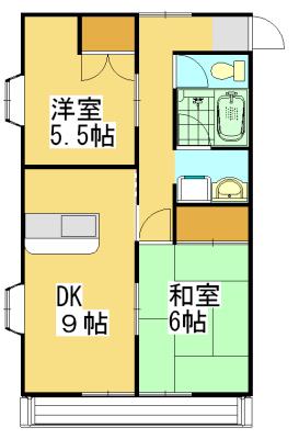 プラザ21(2DK/1階)の間取り写真