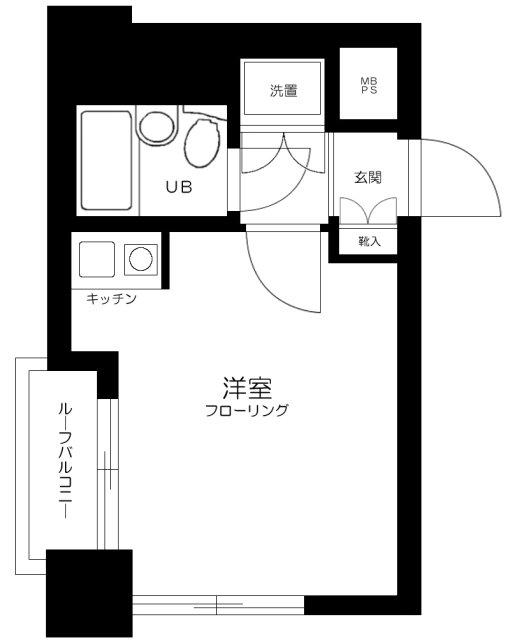 ライオンズマンション中野東(ワンルーム/3階)の間取り写真