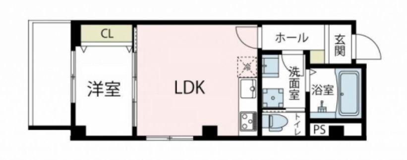 プロシード川崎(1LDK/4階)の間取り写真