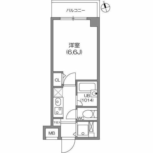 ガーラプレイス八幡山壱番館(1K/1階)の間取り写真