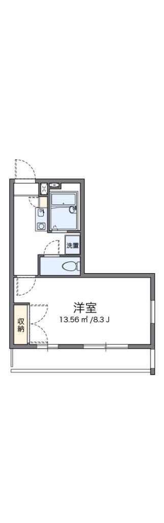 レオパレスMEISTERTAKUMI(1K/3階)の間取り写真