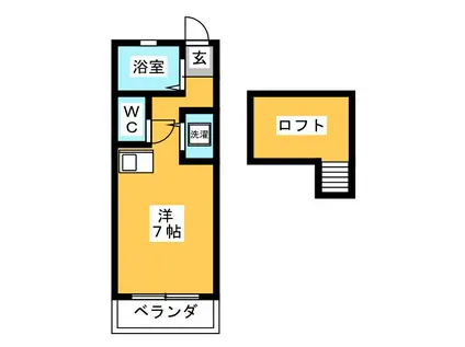 コーポセブン(ワンルーム/3階)の間取り写真