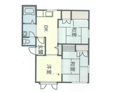 アビタシオンM2(3DK/2階)の間取り写真