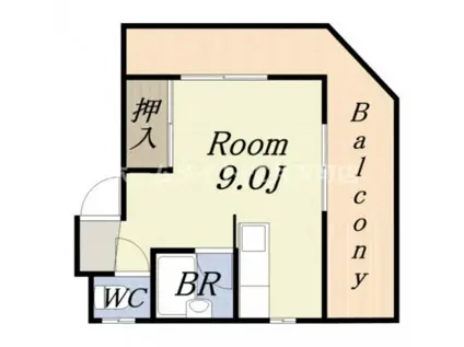 グリンパレス(ワンルーム/5階)の間取り写真