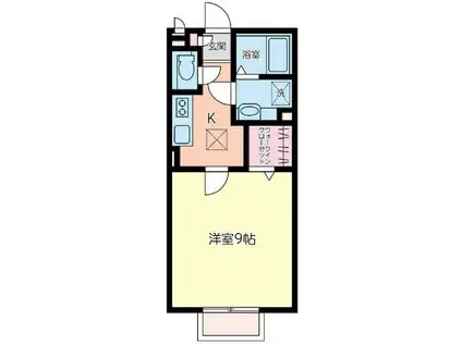 エスペランサ(1K/1階)の間取り写真