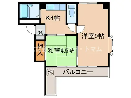 ウィズ番町(2K/2階)の間取り写真