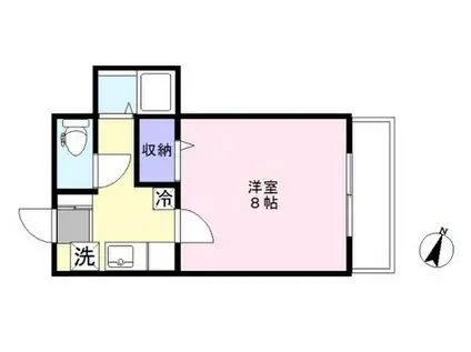 ファーストコート(1K/1階)の間取り写真