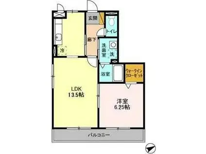 ボナール07(1LDK/2階)の間取り写真