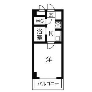 TOWNコスモス(1K/2階)の間取り写真