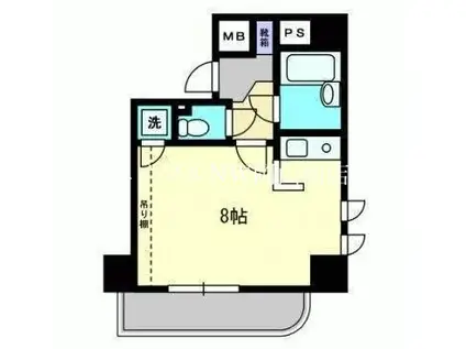 ダイアパレス京町II(ワンルーム/5階)の間取り写真