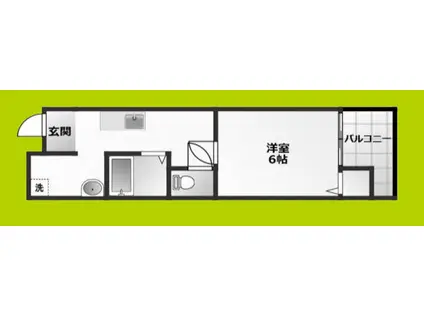 我孫子文化(1K/1階)の間取り写真