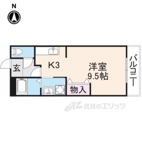 サンコーポ(ワンルーム/3階)の間取り写真