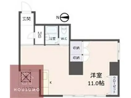 大京ビルマンション新大阪(ワンルーム/7階)の間取り写真