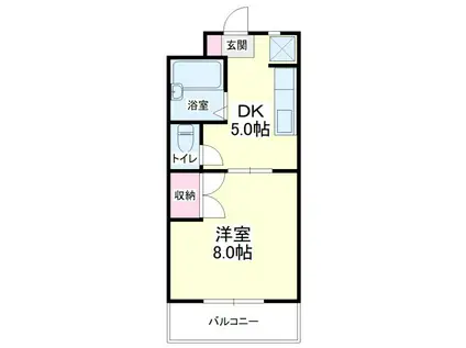 エクセル21(1DK/1階)の間取り写真