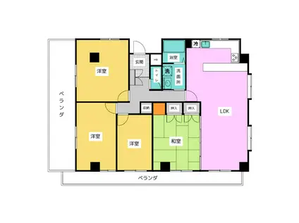 ルミエール鯛取(4LDK/5階)の間取り写真