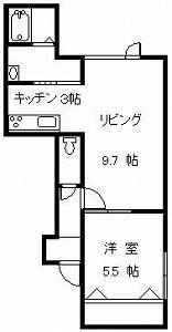 ピアコートクレア(1LDK/2階)の間取り写真