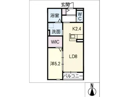 MAISON KJ(1LDK/1階)の間取り写真