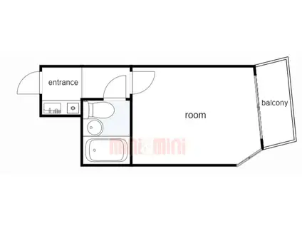 ライオンズマンション 神戸元町第II(1K/4階)の間取り写真