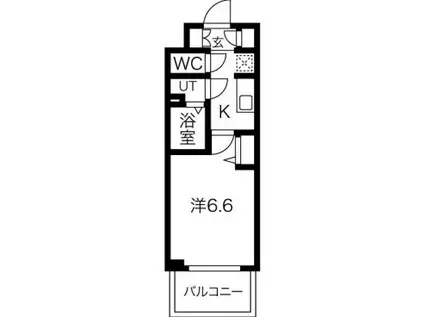 レシオス大阪城北詰(1K/10階)の間取り写真