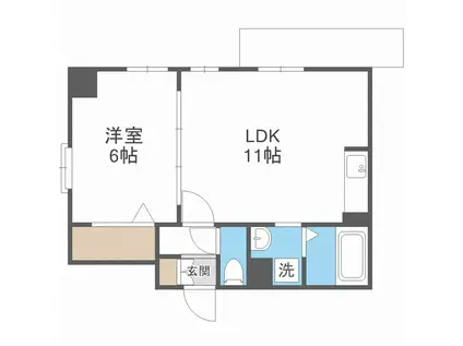GRANDEUR住吉壱番館(1LDK/12階)の間取り写真