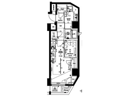 AXAS渋谷初台(1DK/5階)の間取り写真
