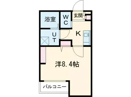 エヌエムキャトフヴァンシス(1K/3階)の間取り写真