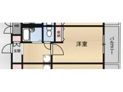 オーロラコート兵庫駅前(1K/3階)の間取り写真