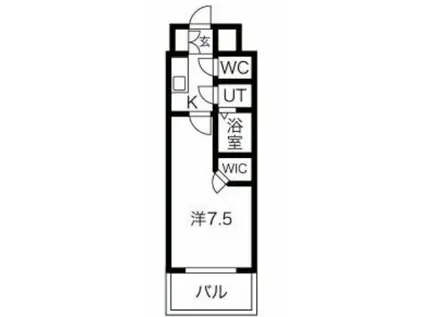エスプレイス神戸ウエストモンターニュ(1K/9階)の間取り写真