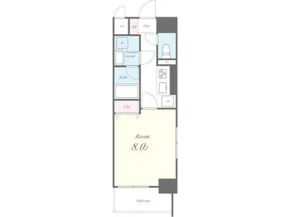 FRANCHIR(1K/9階)の間取り写真