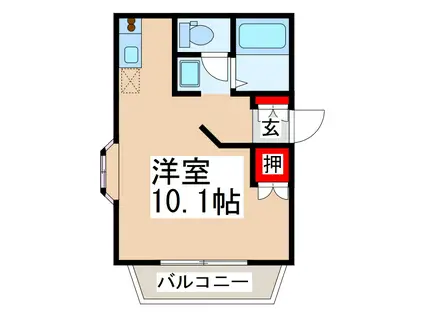 クオリア光の森(ワンルーム/4階)の間取り写真