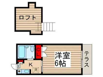 スカイメゾン新松戸(1K/1階)の間取り写真